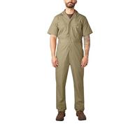 Dickies Overol de manga corta para hombre, Caqui, Medium corto