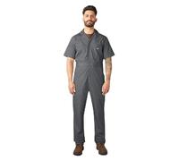 Dickies Overol de manga corta para hombre, Gris, Large