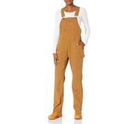 Dickies Overol de mezclilla con doble frente para mujer, Pato marrón aclarado., Large