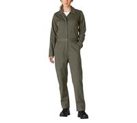 Dickies Mono de Sarga de algodón de Manga Larga Overoles de Trabajo utilitario, Verde Musgo, XS para Mujer