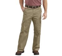 Dickies Pantalσn de trabajo tipo cargo holgado para hombre, color caqui, 38 ancho x 34 largo