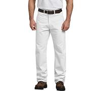 Dickies - Pantalón Funcional para Hombre, Corte Holgado, Blanco, 30W x 30L