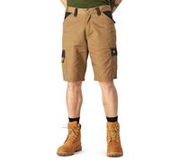 Dickies Pantalones cortos de trabajo con bolsillos cargo ideales para el verano, Caqui y negro, 44 ES