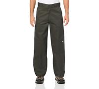 Dickies Pantalones de Trabajo Holgados de Doble Rodilla para Hombre, Verde Oliva, 34W x 34L