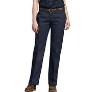 Dickies Pantalones de Trabajo Originales para Mujer con Resistencia a Las Arrugas y a Las Manchas, Azul Marino Oscuro, 36 Alto
