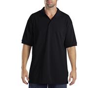 Dickies Polo de piqué de Manga Corta para Hombre, Negro V1, Large