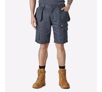 Dickies Redhawk Hombre Utilidad Cargo Multi Bolsillos Pro Trabajo Cortos Gris