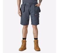 Dickies Redhawk Hombre Utilidad Cargo Multi Bolsillos Pro Trabajo Cortos Gris