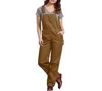 Dickies RELAXED BIB OVERALL, Mono para Mujer, Marrón (RINSED BROWN DUCK), XL