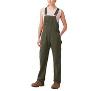 Dickies Relaxed Fit Bib Overalls Peto, Color Verde Musgo, M para Mujer
