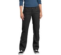 Dickies Relaxed Straight Stretch Duck Double-Front Carpenter Pant Pantalones de utilidades de Trabajo, Negro (Rinsed Black), 6 US para Mujer