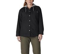 Dickies Size Women’s Plus Hooded Duck Shirt Jacket, Black, 3PS