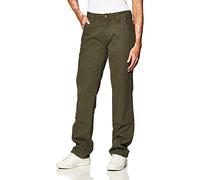 Dickies Stretch Duck Double Front Carpenter Pant Pantalones de utilidades de Trabajo, Verde Musgo enjuagado, 4 US para Mujer