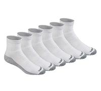 Dickies White with Grey Sole Hombre Dri-Tech Quarter Suela Gris Zapato 6-12 Calcetín 10-13, Blanco (6 Pares), L (Pack de 6)