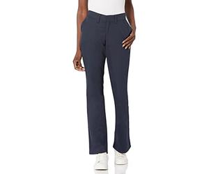 Dickies Women's Flat Front Stretch Twill Pant, Dark Navy, 12 Long