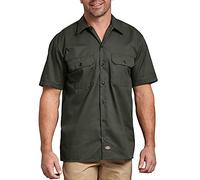 Dickies Work Shirt Short Sleeved Camiseta de Trabajo, Verde Oliva (Green), 3XL para Hombre