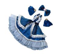 Dickly 1/3 bjd muñeca Princesa Vestida oufit de muñeca Ropa de Cosplay de Moda, Azul Oscuro