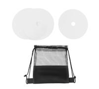 Dickly 10 Conos Planos Antideslizantes de 15 cm para Suelo, para Entrenamiento de fútbol, Agilidad y Baloncesto, Blanco