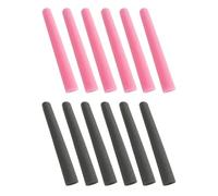 Dickly 12 Fundas de Espuma para Postes de trampolín, Protectores de Tubo Acolchados, Cubiertas Protectoras para Camas de Salto, Accesorios de trampolín para, Rosa Y Negro