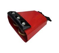 Dickly Accesorio para batería de cencerro, de metal, con tira de protección de amortiguación de sonido, de 4 pulgadas, para animar fiestas de rock, Rojo