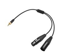 Dickly Adaptador de iluminación 3.5 mm a 2 hembra macho 5 pin a jack jack audio 3.5 mm TRS masculino a hembra masculina