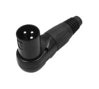 Dickly Adaptador XLR Conector de cable XLR en ángulo recto Cables de instrumentos Extensor de micrófono Conector de micrófono Altavoz Conector XLR de 3 pines, Masculino