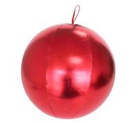 Dickly Bola de Navidad Inflable, Adorno navideño, decoración para jardín al Aire Libre, Bola de Navidad Gigante para de Festivo de Invierno, Rojo