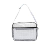 Dickly Bolsa transparente para salas blancas, bolsa de herramientas transparente para en estadios y festivales de música, Blanco
