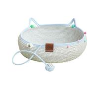 Dickly Cama para Gatos Tejida a Mano, sofá para Perros pequeños, cómoda y Transpirable, para Jugar en Interiores, para Todas Las Estaciones, para rascar y, L