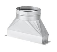 Dickly Conector adaptador de ventilación de transición galvanizado para manguera de ventilación de secadora de edificios comerciales,