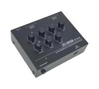 Dickly Consola mezcladora estéreo para DJ, mezcladora de audio para el hogar, compacta, con carcasa de aluminio, para uso doméstico, KTV y hogar.