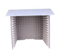 Dickly Cubierta de Aislamiento de Cabina Insonorizada Portátil, Paneles de Espuma, Grabación de Sonido de Estudio, Caja de Sonido Robusta Hecha a Sí Misma Co, Gris