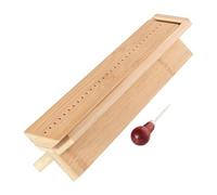 Dickly Cuna de bambú para encuadernación de Libros, Suministros de encuadernación, Espacio Entre Agujeros de 1 cm, Resistente, con punzón AN, Herramienta de