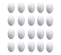 Dickly Huevos de Espuma Huevos de Pascua Bolas sólidas en Huevos de poliestireno sin Pintar Huevos Falsos para Adornos de Halloween Decoración, 20 Piezas 12 Cm