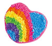 Dickly Juego de Almohadas de Tela por número Haga su Propia Almohada Kits de Arte Poke de Tela Manualidades, corazón