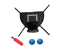 Dickly Mini trampolín, aro de Baloncesto, portería de Baloncesto, aro desprendible para Mates, fácil instalación, Accesorios de fijación para trampolín, Negro