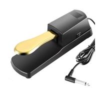 Dickly Pedal de sostenido de piano para instrumentos musicales,Pedal de sostenido de piano eléctrico,Pedal de pie,Universal,para ejercicio de sintetizadores, 2 Sostener