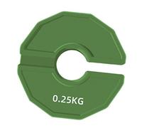 Dickly Placa de Peso fraccional de Pesas Cambio de Peso Placa de Peso fácil de almacenar y Llevar Suministros de Gimnasio para Micro Carga de Kettlebell, Verde, 0.25 Kg
