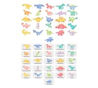 Dickly Rompecabezas de Madera con Letras de Animales, Juego de combinación, Lindos Rompecabezas con Forma de Dinosaurio, Alfabeto ABC para niños y niñas de 3