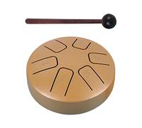 Dickly Steel Drum Mini Hand Drum Juguetes educativos 3.8 pulgadas con baquetas Hand Pan Drum para conciertos Educación Camping, Áureo claro