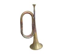Dickly Trompeta de caballería, herramienta musical con boquilla, instrumento musical, de latón, trompeta de exploración, para principiantes, Antiguo