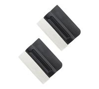 Dickno 2 escobillas de fieltro de vinilo, 4 pulgadas con borde de fieltro de tela, espátula de envoltura de calcomanías de película de vinilo para automóvil, accesorios exteriores universales para