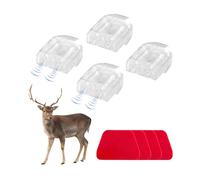 Dickno 4 silbatos de ciervo para automóvil, dispositivos de silbato de advertencia de ciervos, dispositivos de advertencia de animales que evitan colisiones, accesorios universales de alerta de