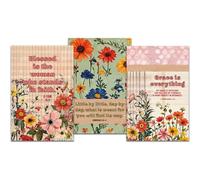 Dicksons 5.5 x 8.5 inch Motivational Stationary Set (3-Pack) - 2 Corinthians 5:7 'Blessed is the Woman', Jeremiah 29:11 'Little by Little', 2 Corinthians 12:9 'Grace is Everything' Lined Journal