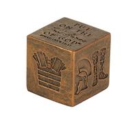 Dicksons Full Armor of God Cubo de escritorio de resina de bronce envejecido de 2 pulgadas cuadradas
