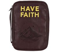 Dicksons Funda decorativa para la Biblia con cremallera para hombre, funda con asa de transporte para viajes a la iglesia, grande, 11.5 x 8.5 pulgadas, vinilo Mountain Have Faith