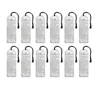 Dicksons The 10 Commandments - Marcapáginas (15,2 x 5,1 cm, 12 unidades), color blanco