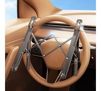 DICMKY Soporte para bandeja de volante de coche, escritorio de coche ajustable en altura para laptop, tableta, soporte portátil plegable para computadora portátil para coche, estación de trabajo
