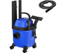 DICN Aspiradora húmeda y seca, contenedor de 15 litros, fuerza de succión de 16 KP, motor de 800 W con cable de alimentación de 2 m, aspiradora, basura seca, agua estancada, alfombra limpia para el