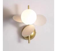 Diconce de pared, dorado Moderno de pared Spliquet Decoración creativa para el hogar Lighting Lighting con leche Blanca Globe Glass Shade, Lámpara de pared de rama interior G9 Lámina de pared retro